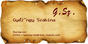 Gyöngy Szabina névjegykártya