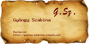 Gyöngy Szabina névjegykártya